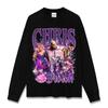 Transfronterizo Retro Hip-hop Chris Brown Chris Brown Camiseta Estampada Pesada de Manga Corta Cuello Redondo Sudadera con Capucha