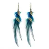 2023 Moda Retro Bohemia Pendientes de Plumas Estilo Étnico Ropa Pendientes de Hada