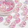 Ding Yi Lua Fria Resina Galvanizada Contas Redondas Acessórios para Pulseira DIY Materiais Artesanais Miçangas