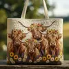 2026 Nueva Serie Transfronteriza de Vacas Vaca Estampado Digital Bolso de Hombro Acolchado de Moda