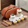 Juego de Té de Viaje Portátil al Por Mayor Juego de Té Kung Fu para Exterior Taza Rápida Vacaciones Regalo Chino de Negocios Logotipo