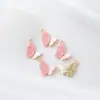 Borboleta Pendurada Banhada Diamante Exquisito Estéreo Brilhante Acessórios de Joias Pingente de Colar Brincos DIY