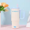 Nueva Taza Térmica de Acero Inoxidable 316 Gran Capacidad para Niñas Taza Fría para Coche Taza con Popote Asa Taza de Hielo Venta al por Mayor