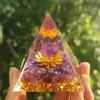 Comércio Exterior Transfronteiriço Venda Quente Pirâmide de Bola de Cristal 5.6cm Pedra Triturada de Cristal Resina Epóxi Artesanato Doméstico Ornamento