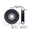 Roda de Polia com Rolamento de Nylon em U Roda de Trilho Guia de Cabo de Aço Roda de Polia de Nylon Rolo Ranhurado Roda de Plástico Roda Guia