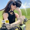 Guantes de Protección Solar para Mujer, Mangas de Hielo Especiales para Conducir Anti-UV, Parasol, Seda de Hielo para Ciclismo Vehículo Eléctrico, Mangas Sueltas de Talla Grande