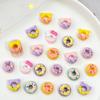 Comida fofa jogar rosquinha Dos desenhos animados Nail Art Jóias Rosto Brilhante Estéreo Macaron Cor Urso DIY Desgaste Acessórios de armadura