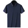 Polo de manga corta con solapa para hombre, camiseta de verano de moda, versión coreana, tendencia entallada, nueva camiseta combinable 2025