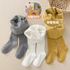 Meia-calça Infantil Outono e Inverno Novo Estilo Fina de Lã Desenho Animado Grande Pp Meias de Lã para Meninas Leggings Quentes