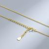 Collar de cadena lisa de plata esterlina S925 para clavícula para mujer, colgante sin oro amarillo fino, cadena universal retráctil, cadena desnuda, accesorios de plata