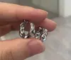 Brincos de Argola Prateados Minimalistas para Mulheres com Design Único, Brincos de Tarraxa de Alta Qualidade, Acessórios de Orelha Simples e Elegantes Personalizados