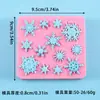 Molde de Silicona de Copo de Nieve de 12 Piezas Molde para Decoración de Pastel de Fondant de Chocolate Navideño Herramientas para Hornear Venta al por Mayor