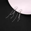 Elegante Línea de Oreja con Borla de Gotas de Agua para Mujer 2024 Nuevos Pendientes de Moda Simples Versátiles Elegantes de Alta Gama Exquisitos