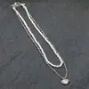 Collar con colgante de amor estéreo Dongdaemun de Corea del Sur, cadena de clavícula con corazón que combina con todo, colgante personalizado de moda que combina con todo.