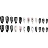 Día de San Valentín Manicura de Amor Blanco y Negro Parche para Uñas Gipsófila Parche para Uñas Venta Caliente Transfronteriza Punto Blanco y Negro Parche para Uñas Desgastable