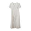 Vestido Blanco Estilo Princesa Dulce Talla Grande para Mujer Verano Nuevo Estilo Encaje Francés Vestido Largo 252711