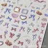 Nuevas Pegatinas 5D en Relieve para Uñas Lazo Adhesivo Estéreo Calcomanías para Uñas Joyas Estilo Caliente Estéreo Elegante