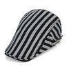 Gorra de Moda a Rayas Transfronteriza Vintage Casual para Hombre y Mujer Gorra Casual de Pico Boina Primavera y Otoño Sombrero para el Sol