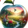 Nuevo Colgante de Manzana Plana Acrílico Transfronterizo