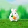 Jardinería de micro paisajismo paisaje caricatura conejo gordo lindo animal decoración DIY accesorios adornos pequeños de escritorio