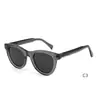 Óculos Redondos Pequenos Europeus e Americanos Armação Retro Óculos de Sol de Acetato Leve Luxo Amazon Anti-UV UV400