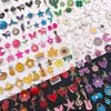 Set Mixto de 200 Accesorios de Aleación con Goteo de Aceite en 10 Colores para Pulseras, Aretes, Llaveros, Colgantes y Dijes de Dibujos Animados DIY