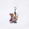 Llavero Acrílico Nick Judy Mismo Estilo Personaje de Anime Zootopia Colgante Periférico de Mochila Escolar Doble Cara