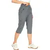 Pantalones Cortos Casuales de Mujer Europeos y Americanos Más Vendidos con Bolsillos con Cremallera Ligeros Transpirables Cintura Elástica con Cordón Pantalones Cortos para Senderismo al Aire Libre