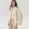 Nuevo Conjunto de Dos Piezas de Punto de Cachemira para Mujer, Estilo Francés, Cárdigan Holgado y Camisola, Otoño 2026
