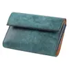 Cartera de Cuero Curtido Vegetal Estilo Japonés Rakuten para Hombre, Billetera Multifuncional con Cierre de Botón a Presión, Cartera de Cuero Genuino Vintage 80% de Descuento para Hombre