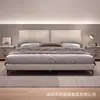 Cama de casal de tecido técnico em couro estilo creme cama de quarto cama macia cama estofada estrutura de cama de casamento cama de solteiro cama de madeira maciça cama de tecido cama cama