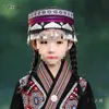Traje de Performance de Dança da Minoria Étnica Zhuang Acessórios de Adorno de Cabeça para Meninas Miao Yi Yao Mai Taibo