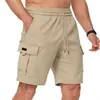 Aliexpress Verano para Hombre Color Sólido Holgado Moda Exterior Pantalones Cortos Cargo Deportivos Casual Versátiles En Stock Venta al por Mayor