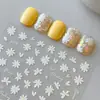 Nuevo Xiaohongshu Flor de Concha Fresca Margarita Manicura Pegatina Estampada Hada Estéreo Decorativo Adhesivo para Uñas
