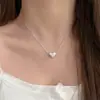 Prata Esterlina S925 Versão Coreana Fresca Laço Pérola Colar Versátil da Moda para Mulheres, Item Quente Versátil Popular de Celebridade da Internet