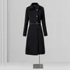 Roupa Externa de Lã Profissional Roupa de Trabalho Feminina Plus Algodão Engrossado Comprimento Médio Departamento de Vendas de Hotel Roupa Externa de Lã Inverno