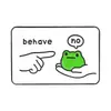 Broche de rana emoji divertido transfronterizo, insignia metálica con frase linda en inglés, pin de decoración creativa para ropa