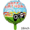 Globo de Feliz Cumpleaños Bola de 18 Pulgadas FELIZCUMPLEAÑOS Globo de Película de Aluminio Decoración de Cumpleaños Diseño de Fiesta