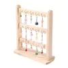 Soporte de Exhibición para Llaveros, Pendientes, Colgantes de Joyería Gancho Perchero de Joyería de Madera Maciza Color Nogal Alta Calidad al por Mayor