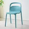 Silla de Comedor Nórdica para Uso Doméstico, con Respaldo, Taburete Hueco de Colores, Silla de Ocio Apilable para Balcón, Silla de Plástico para Apartamentos Pequeños