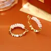 Diseño Creativo Aretes de Perlas Millet Plata Rota, Gama Alta, Modernos, Exquisitos y Elegantes Aretes, Aretes Estilo Ins