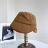 Sombrero de Cubo Sencillo de Color Sólido con Espalda Abierta, Sombrero de Tela Casual Versátil para el Otoño con Ala Corta, Sombrero de Tela Elegante para Proteger del Sol en Exteriores, Tendencia