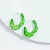 Brincos Irregulares Retro de Alto Padrão Eletrodepositados em Acrílico Não Desbotam Brincos de Temperamento Nicho para Mulheres Atacado