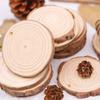 Astillas de madera de pino natural al por mayor, astillas de madera, adornos decorativos, adornos navideños, manualidades, astillas de madera redondas de madera maciza