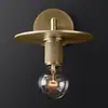 Lámpara de pared tipo faro de latón posmoderno todo cobre para casa de huéspedes, hotel, sala de estar, mesita de noche, lámpara de techo de lujo ligero para comedor, habitación, candelabro de techo