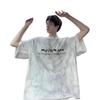 Camiseta Americana Tie-Dye de Manga Corta para Hombre Verano Nuevo Diseño de Marca de Moda Urbana Europea y Americana de Alta Gama Nueva Camiseta para Pareja