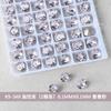 K9 unhas fundo afiado diamante rosa rosa amor torto coração diamante gordura quadrado octogonal strass unhas jóias 2 Pack