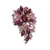 Broches de Cristal Morado Calientes Europeos y Americanos Exquisitos Accesorios de Ropa de Alta Gama para Mujer Hebilla de Pañuelo de Seda Corsage