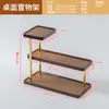 Estante de Almacenamiento de Escritorio de Bambú de Tres Niveles, Estante de Almacenamiento de Cosméticos para Escritorio, Estante de Especias para Cocina, Soporte para Tazas de Café para Encimera de Mesa de Comedor