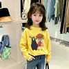 Camiseta de Algodón con Estampado de Dibujos Animados de Moda y Linda, Manga Larga, para Niños Mayores en Otoño 2026